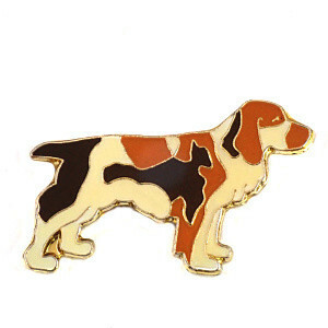 ピンバッジ・３色の茶色い犬◆フランス限定ピンズ◆レアなヴィンテージものピンバッチ