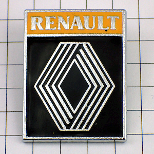  значок * Renault машина Logo желтый цвет. название компании * Франция ограничение булавка z* редкость . Vintage было использовано булавка bachi