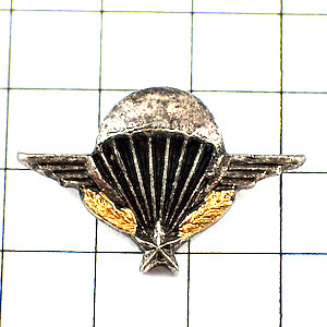  pin badge * falling umbrella squad pala Shute silver color France army * France limitation pin z* rare . Vintage thing pin bachi