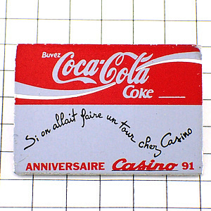  значок * Coca Cola . Casino магазин * Франция ограничение булавка z* редкость . Vintage было использовано булавка bachi