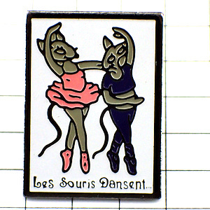  pin badge *ba Rely na.. mouse. girl .. ballet 2 pcs Dan sa-* France limitation pin z* rare . Vintage thing pin bachi
