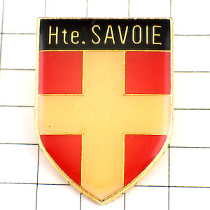 ピンバッジ・白い十字サヴォワ地方の紋章◆フランス限定ピンズ◆レアなヴィンテージものピンバッチ