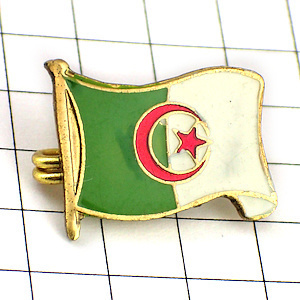 ブローチ・アルジェリア国旗三日月と星◆フランス限定アンティーク◆レアなヴィンテージもの
