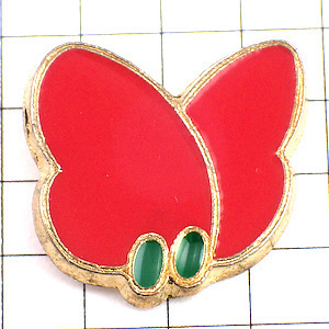  значок * красный butterfly бабочка .* Франция ограничение булавка z* редкость . Vintage было использовано булавка bachi