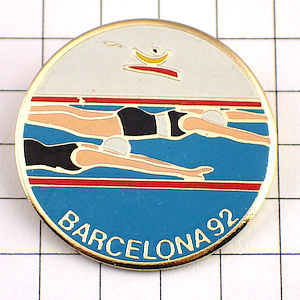 ピンバッジ・水泳飛び込み女子バルセロナ五輪スペイン水着◆フランス限定ピンズ◆レアなヴィンテージものピンバッチ