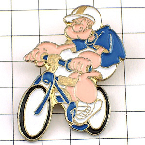  pin badge * Popeye bicycle Racer manga anime water . san * France limitation pin z* rare . Vintage thing pin bachi