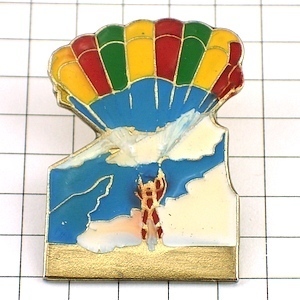  pin badge * blue empty . white .pala Shute falling umbrella * France limitation pin z* rare . Vintage thing pin bachi