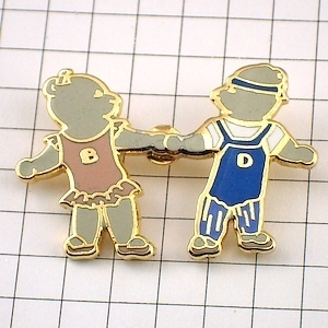  pin badge * ballet shoes .. bear two head * France limitation pin z* rare . Vintage thing pin bachi