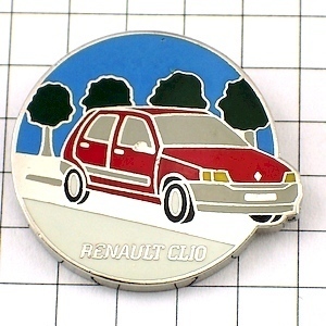  значок * красный Renault Clio машина clio* Франция ограничение булавка z* редкость . Vintage было использовано булавка bachi