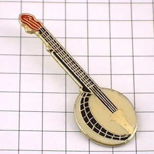  значок * банджо музыка музыкальные инструменты * Франция ограничение булавка z* редкость . Vintage было использовано булавка bachi