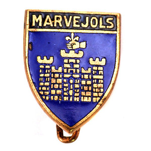 ブローチ・マルブジョルお城と百合の紋章◆フランス限定アンティーク◆レアなヴィンテージもの