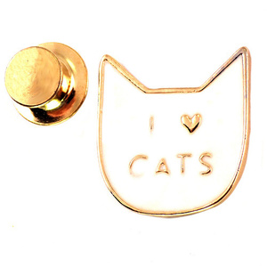  pin badge * Islay b cat Cat's tsu large liking Heart white .. type * France limitation pin z* rare . Vintage thing pin bachi