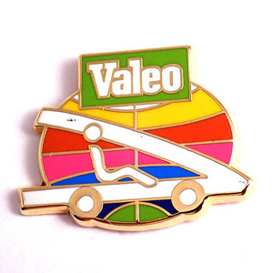  pin badge * rainbow color va Leo automobile parts Manufacturers car ride * France limitation pin z* rare . Vintage thing pin bachi