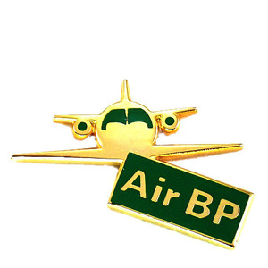 ピンバッジ・金色ゴールド飛行機BP石油◆フランス限定ピンズ◆レアなヴィンテージものピンバッチ
