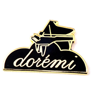  pin badge *doremi black . grand piano music music musical instruments * France limitation pin z* rare . Vintage thing pin bachi