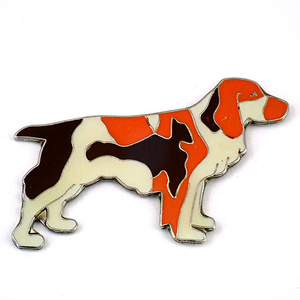 ピンバッジ・３色の茶色い犬◆フランス限定ピンズ◆レアなヴィンテージものピンバッチ