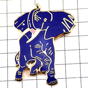 ピンバッジ・青ブルーの象◆フランス限定ピンズ◆レアなヴィンテージものピンバッチ