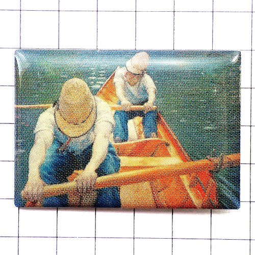 Pin badge - Impressionist painting The Rowers by Caillebotte ◆ France limited edition pin ◆ Rare vintage pin badge, miscellaneous goods, Pin Badge, others