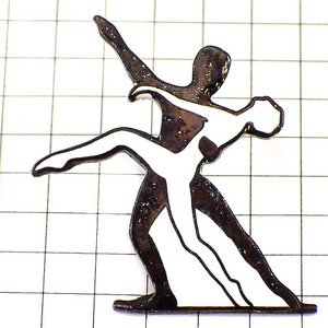  pin badge * ballet .. white ba Rely na black . man Dan sa-* France limitation pin z* rare . Vintage thing pin bachi