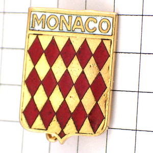 ブローチ・モナコ公国の紋章◆フランス限定アンティーク◆レアなヴィンテージもの