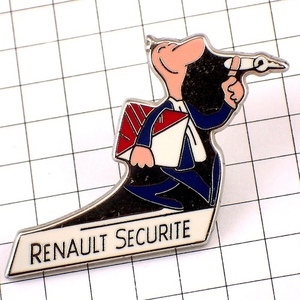  pin badge * Renault car security service man . wide * France limitation pin z* rare . Vintage thing pin bachi