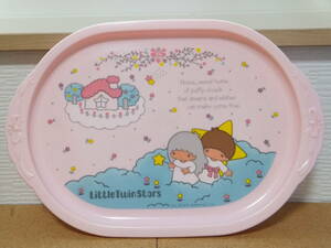  ultra rare used Sanrio SANRIO LITTLE Twin Stars Little Twin Stars ki Kirara 1976 tray O-Bon KIKI LALA that time thing Showa Retro TRAY