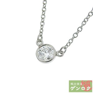 [ used ]TIFFANY&Co. Tiffany baiya The -do necklace platinum Pt950 one Point diamond lady's [ pawnshop ]