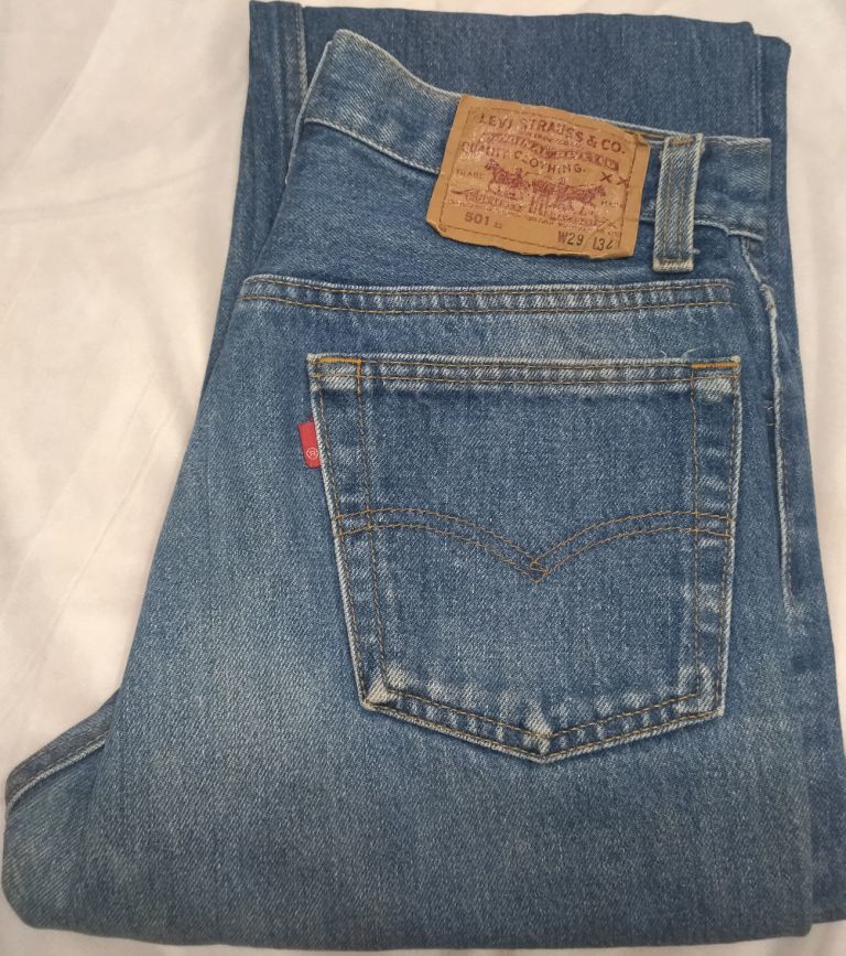 ★ LEVI'S 501 MADE IN USA 90'S パッチ表記501XX W29 トップボタン裏552 赤タブRマーク 生地厚め