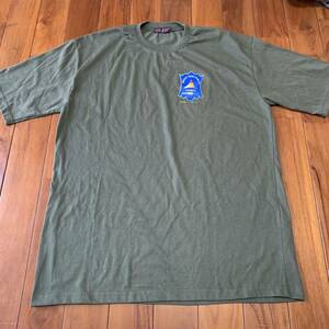 沖縄 米軍放出品 ミリタリー Tシャツ オシャレ ファッション 古着 ビンテージ 2XLARGE OD(管理番号DE72)