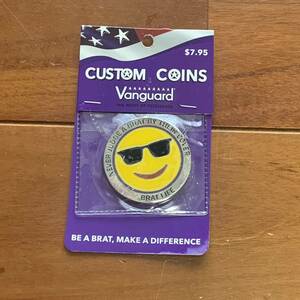 沖縄 米軍放出品 VANGUARD COSTOM COINS MILITARY BRAT EMOJI 絵文字 コイン 顔文字 可愛い 人気商品 (管理番号AB30)