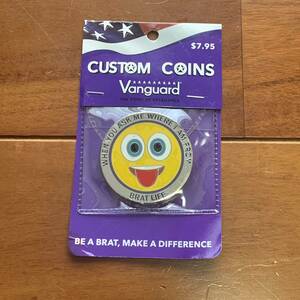 沖縄 米軍放出品 VANGUARD COSTOM COINS MILITARY BRAT EMOJI 絵文字 コイン 顔文字 可愛い 人気商品 (管理番号OP34)