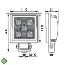 KBL LEDライト KGL507A2 5連 角型 拡散 IP67 防塵 防水 車体用ライト -_画像2