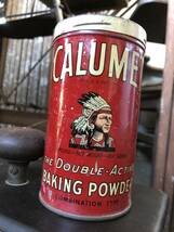 即決⑦ Calumet 40s ヴィンテージ 缶 カルメット USA ネイティブアメリカン インディアン インテリア 古着雑貨 インダストリアル ガレージ_画像1