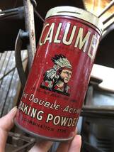 即決⑦ Calumet 40s ヴィンテージ 缶 カルメット USA ネイティブアメリカン インディアン インテリア 古着雑貨 インダストリアル ガレージ_画像8