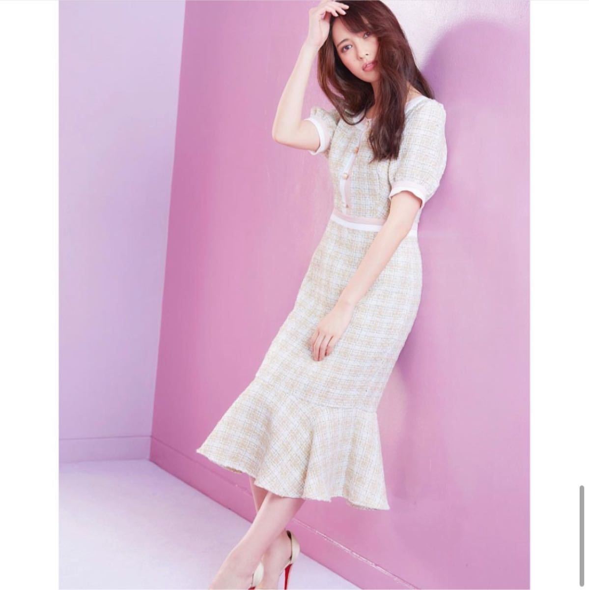 新品未使用 BELINDA カシュクールマーメイドニットワンピース|PayPay