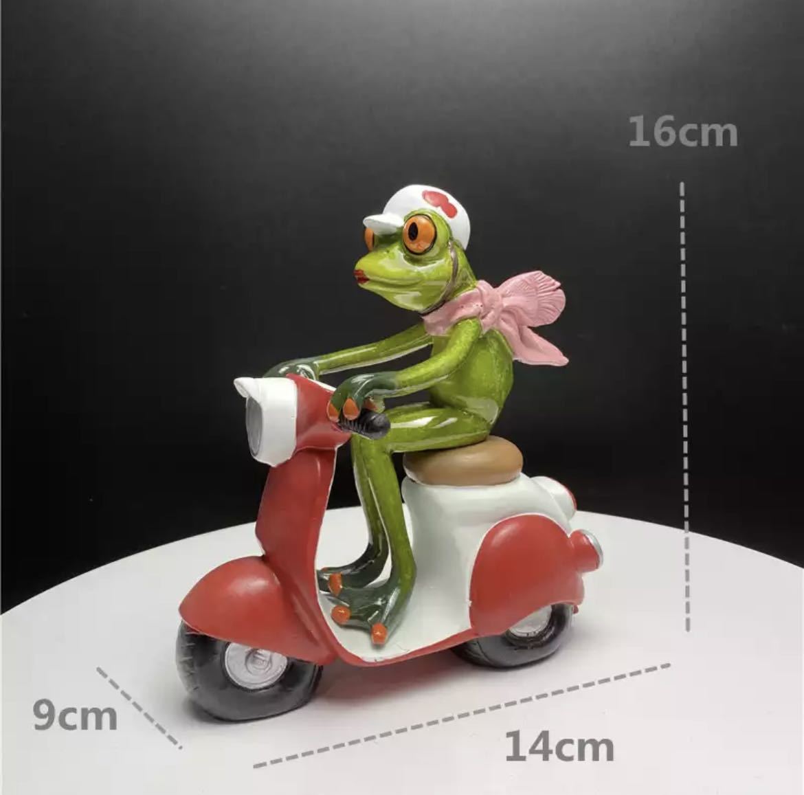 Froschfigur, Harz, Froschfigur, Ornament, Innenbereich, verschiedene Waren, Figur, Zubehör, verschiedene Waren, einzigartige niedliche Dekoration, Fahrrad, 1560, handgemachte Werke, Innere, verschiedene Waren, Ornament, Objekt