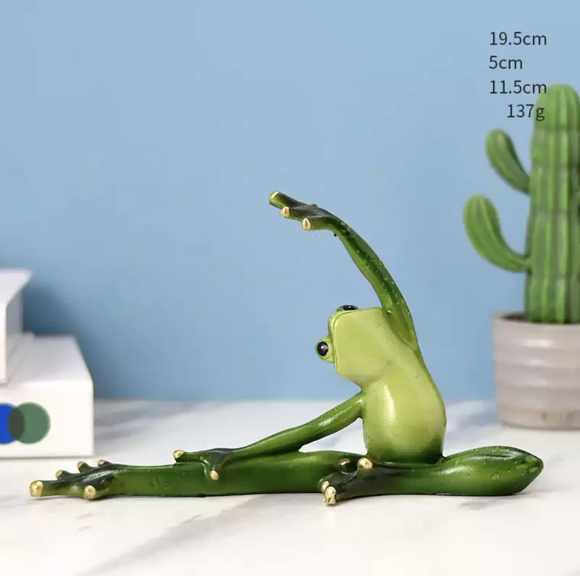 Frog Yoga Figure Frog Figure Ornament Interior Miscellaneous Figurine Object Accessory Decoration Yoga Stretch 1557, handmade works, interior, miscellaneous goods, ornament, object