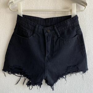 jeans Kids Denim short pants black waist 62cm