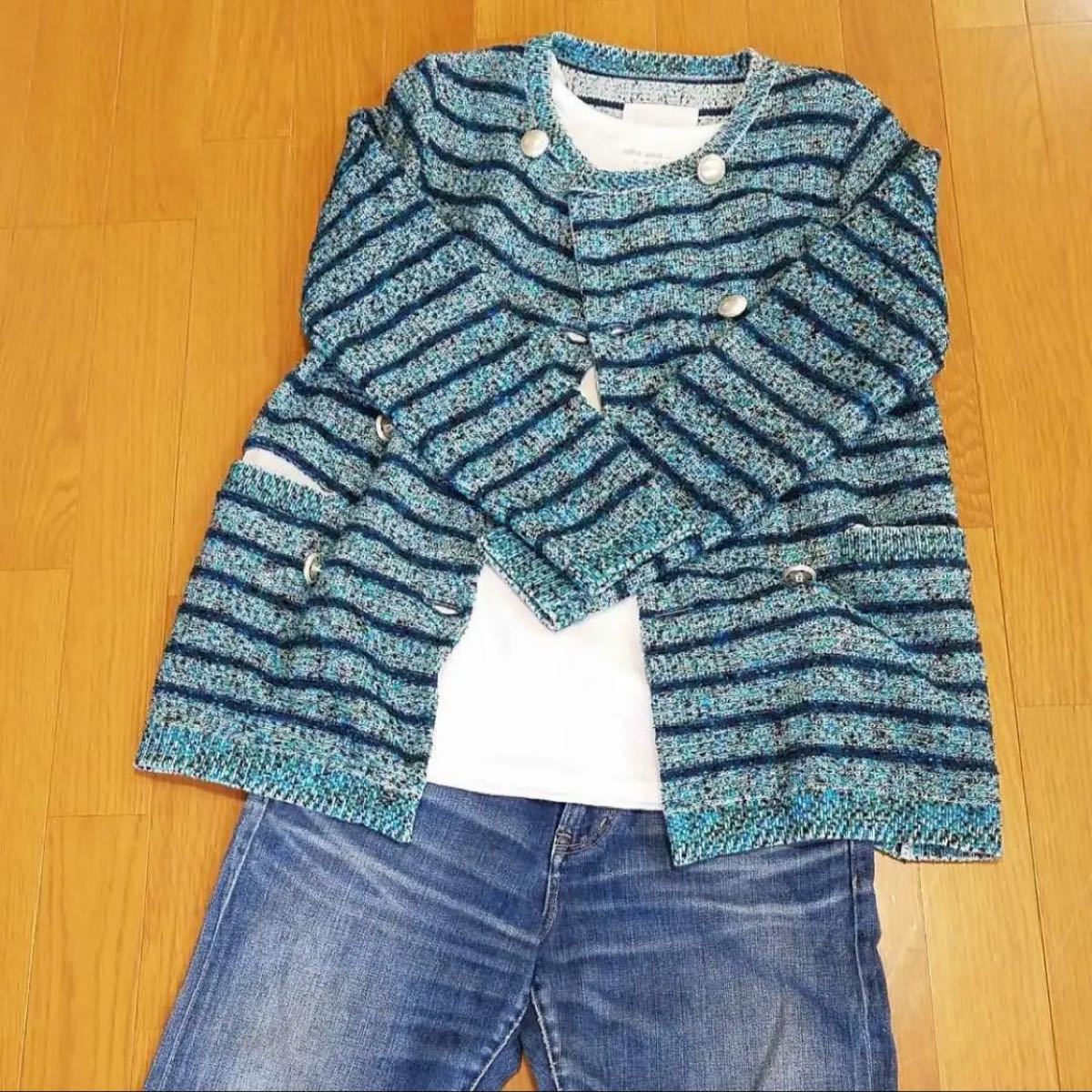 ○日本販売店舗○ John Branigan ツイードジャケット ネイビー