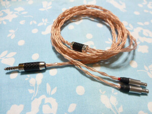 SENNHEISER HD800 HD820 Cascade MOGAMI 2944 八芯 ブレイド編み 300cm かなり長め 4.4mm5極 FURUTECH CF-7445(R) (黒スリーブ可) Campfire