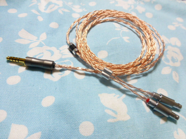 SENNHEISER HD800 HD820 Cascade DHARMA D1000 102SSC 八芯 ブレイド編み 4.4mm5極 125cm (カスタム対応可) Campfire Audio HD800S