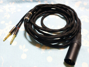 T1 2nd 3rd MDR-Z7 MOGAMI 2944 八芯 ブレイド編み XLRコネクタ 4ピン 200cm 長め 黒布スリーブ TA-ZH1ES aventho wired Z1R Amiron home