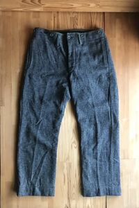 RRL ダブルアールエル ツイードウールパンツ オフィサーズ スラックス size 34 175 88A トラウザー ヘリンボーン サスペンダー vintage