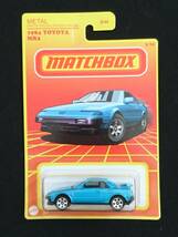 ★マッチボックス★ Target限定 1984 TOYOTA MR2 青メタ 左ハンドル ライトダウン トヨタ 1984 AW11 AW ターゲット 2022 (送料220円~)_画像1