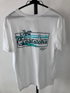 pataloha パタロハ ロゴ HAWAII ハワイ HONOLULU ホノルル 限定 半袖 Tシャツ 白　USED