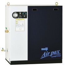 エアーコンプレッサー 10馬力 APKM-75A 5P 明治機械 レシプロ式 パッケージタイプ 給油式 〔法人様お届け〕_画像1