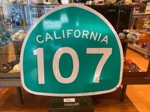 STATE ROUTE 107 E62 interior America miscellaneous goods road sign load autograph genuine article California california garage Los Angeles USA