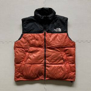 90s THE NORTH FACE ノースフェイス ヌプシ ダウンベスト ツートン L