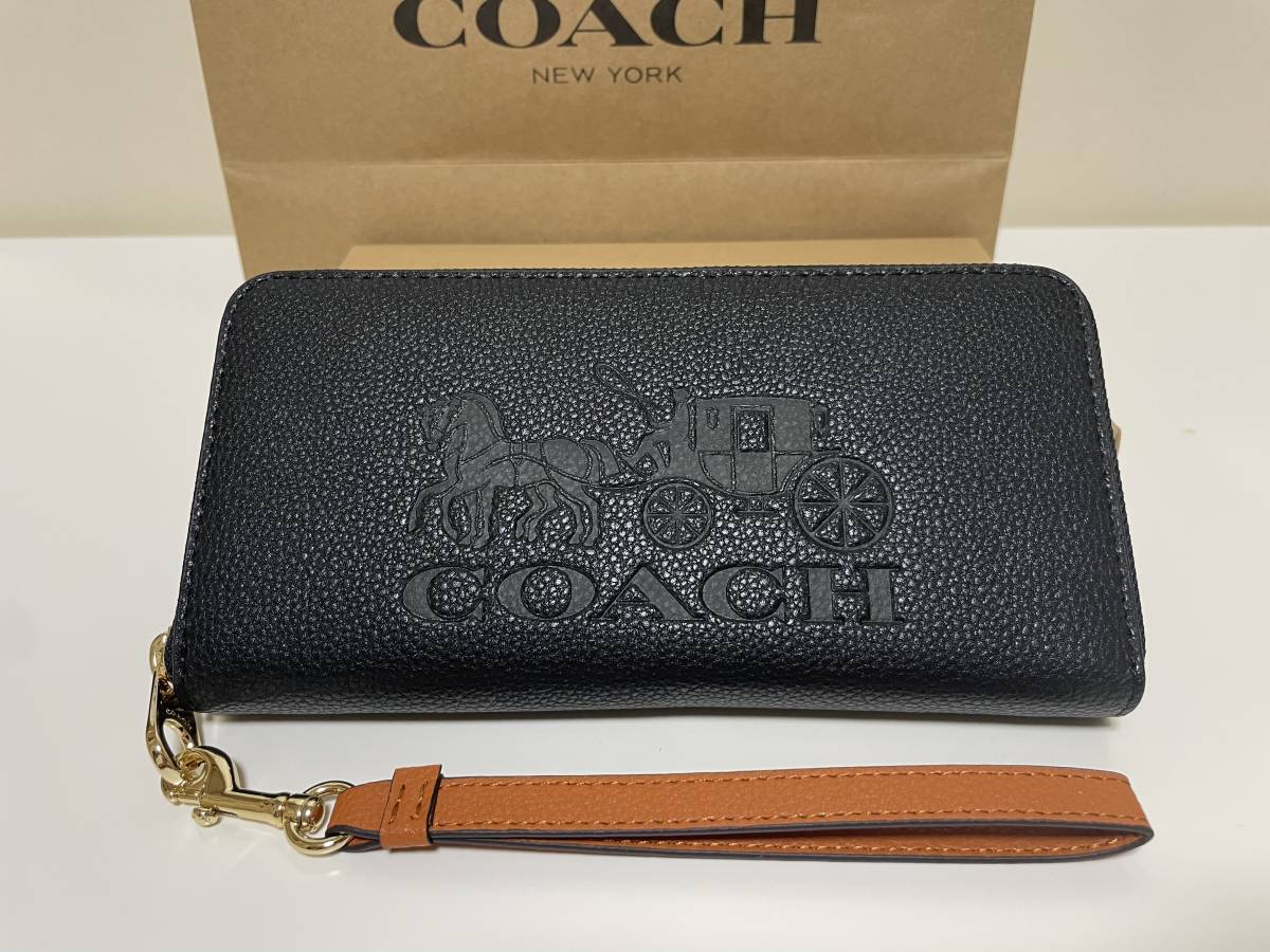 ヤフオク! -「コーチ 財布 メンズ 長財布」(コーチ)の中古品・新品 販売中の商品 COACH 046 新品未使用 メンズ 長財布 黒×茶 馬車 コーチ 長財布