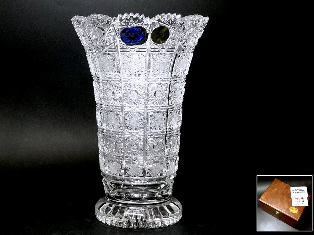 ヤフオク! -ボヘミアガラス ハンドカットクリスタル 花瓶の中古品 